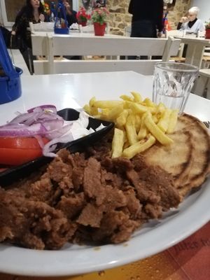 Vegan gyros at Mitato Grill in Nafplion