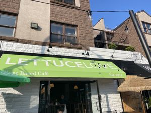 Front with outdoor seating   at Lettuce Love Cafe in Burlington