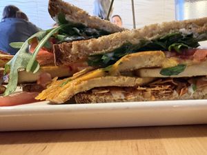 Breakfast sandwichh  at Lettuce Love Cafe in Burlington