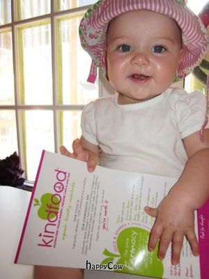 Our little girl reviewing her options at Lettuce Love Cafe in Burlington