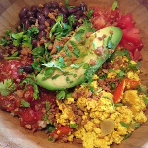 Huevos Rancheros Bowl!  at Lettuce Love Cafe in Burlington
