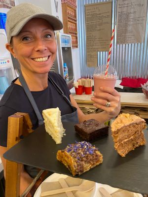 The lovely Anna at The Vegan Street Food Company in Worthing