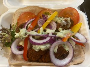 Kofta kebab at The Vegan Street Food Company in Worthing