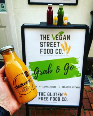 Fresh juice and shots at The Vegan Street Food Company in Worthing