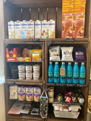 Our mini shop of Gluten Free Vegan items, we also stock fresh bread and rolls at The Vegan Street Food Company in Worthing