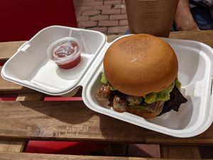breakfast bap at The Vegan Street Food Company in Worthing
