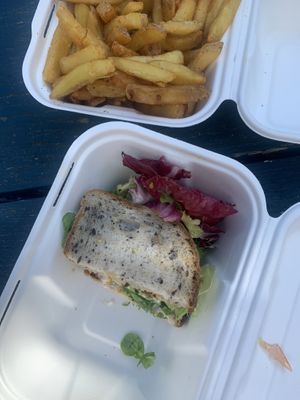 Best sandwich in the world to make you feel like a giant.  at The Vegan Street Food Company in Worthing