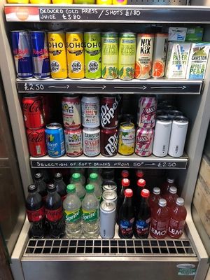 Freshly pressed juices and chilled drinks along with Smoothies & Shakes available  at The Vegan Street Food Company in Worthing