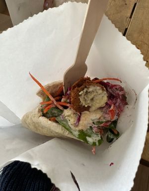 Falafel pitta!  at The Chic Pea in Falmouth