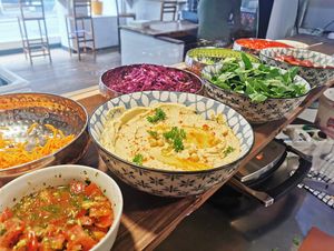 Salads at The Chic Pea in Falmouth