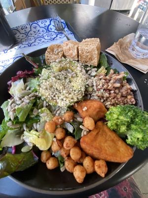 Mediterranean bowl close up  at Beauty Grocery in Seoul