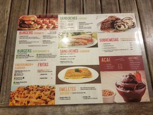 Menu at Balada Mix in Rio De Janeiro