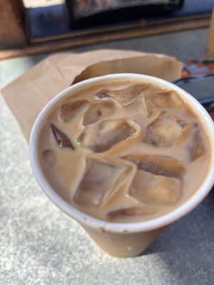 Latte  at Los Bagels in Arcata