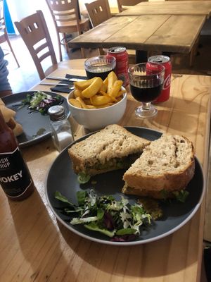 Lovely chips and bread  at Hells Mouth in Gwithian