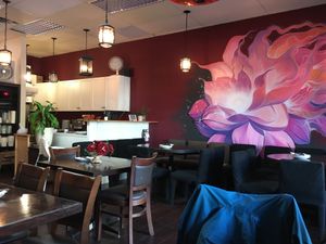 Inside the restaurant  at Panz Veggie Restaurant in Vancouver