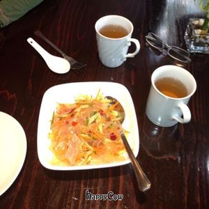 Mung bean jelly at Panz Veggie Restaurant in Vancouver