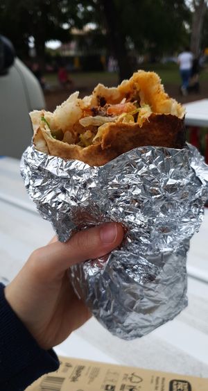 Shawarma wrap at The VeganWog in Lilyfield