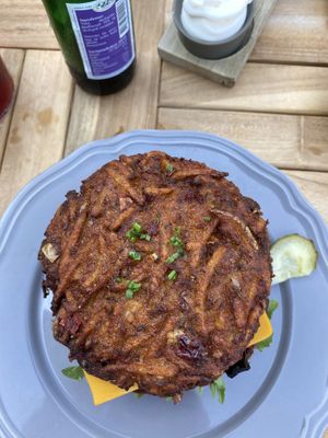 Vegan burger at Halifax Burgers in Koege