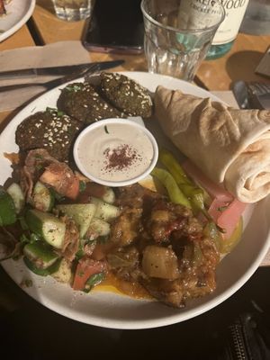Falafel plate  at Cairo Takeaway in Newtown