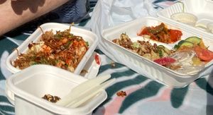 Take away koshari and the cauliflower plate. It was delicious!  at Cairo Takeaway in Newtown