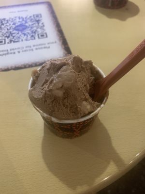 Choc hazelnut vegan gelato  at The Scoop in Campbelltown