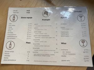 Menu pt 2 at Przedza in Lodz