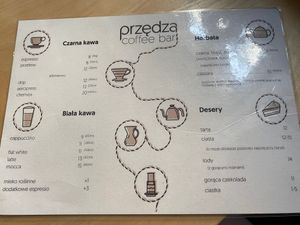 Menu pt 1 at Przedza in Lodz