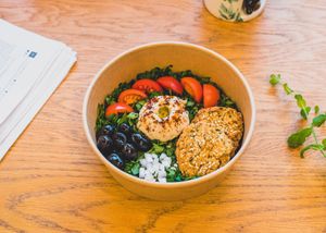 Mediteranean bowl at Nom Nom in Constanta