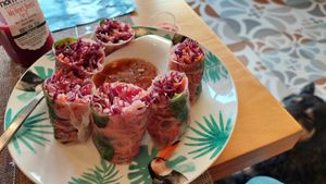 Veggie rolls - healthy and yummy at Nom Nom in Constanta