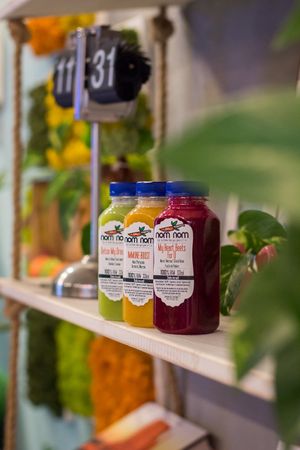 Fresh smoothies at Nom Nom in Constanta