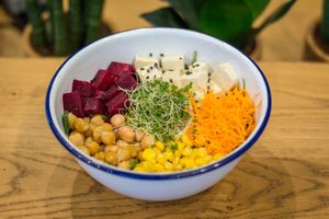 Protein bowl at Nom Nom in Constanta