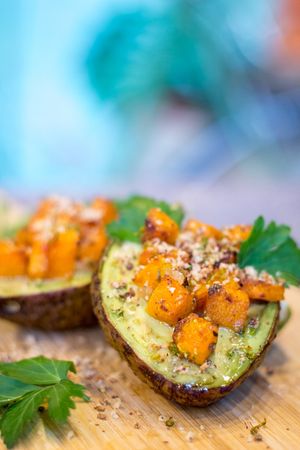Baked avocado with pumpkin at Nom Nom in Constanta