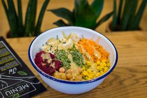 Protein bowl at Nom Nom in Constanta