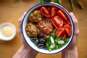 Mediteranean Bowl at Nom Nom in Constanta