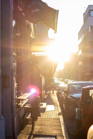 Sunny day at the bistro at Nom Nom in Constanta