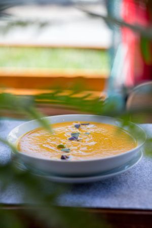 Supa crema de cartofi dulci cu ghimbir at Nom Nom in Constanta