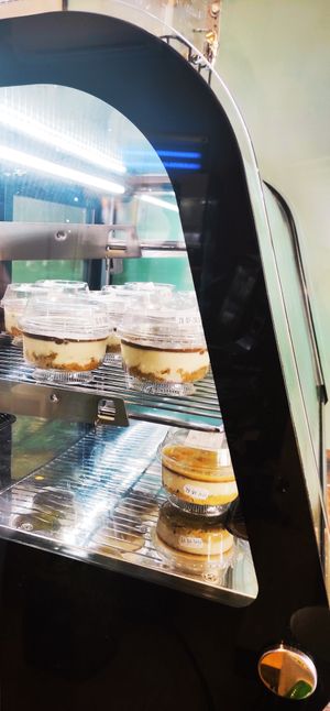 Desserts (vegan Tiramisu, vegan Snickers, vegan Chia Mousse)  at Nom Nom in Constanta