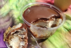 Vegan Tiramisu and Cappuccino at Nom Nom in Constanta