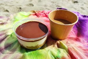 Vegan Tiramisu and vegan Cappuccino  at Nom Nom in Constanta