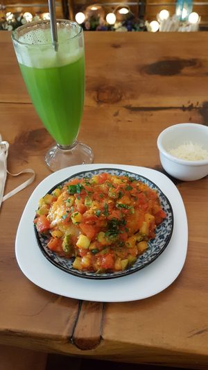 Batata recheada com abobrinha e tomate at Casa da Fazenda in Passa Quatro