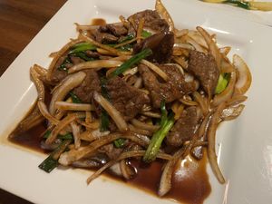 Mongolian Vegan Beef at Indochine Vietnamese Bistro in Salt Lake City