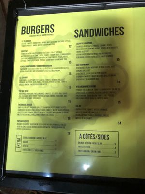 Menu at Obscene Vegane - Cloud kitchen in Montreal