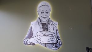 Wall art at Nan's Noodle House in Calgary
