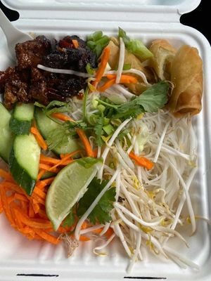 The noodles his underneath but it was great. at Nan's Noodle House in Calgary