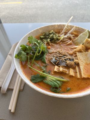 Laksa bowl  at Nan's Noodle House in Calgary
