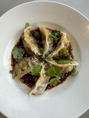 Steamed dumplings  at Nan's Noodle House in Calgary