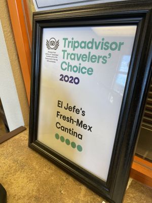 Thumbs up for a small 3-4 table establishment  at El Jefe's Fresh-Mex Cantina in Lead