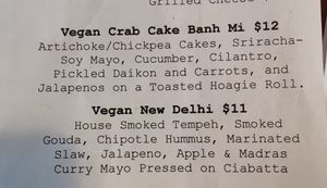 Menu at NoDa Bodega in Charlotte