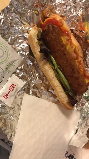 Beyond sausage with classic toppings  at Veg-n in Okemos