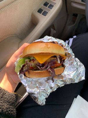 bbq chicken sandwich vegan!!!! at Veg-n in Okemos